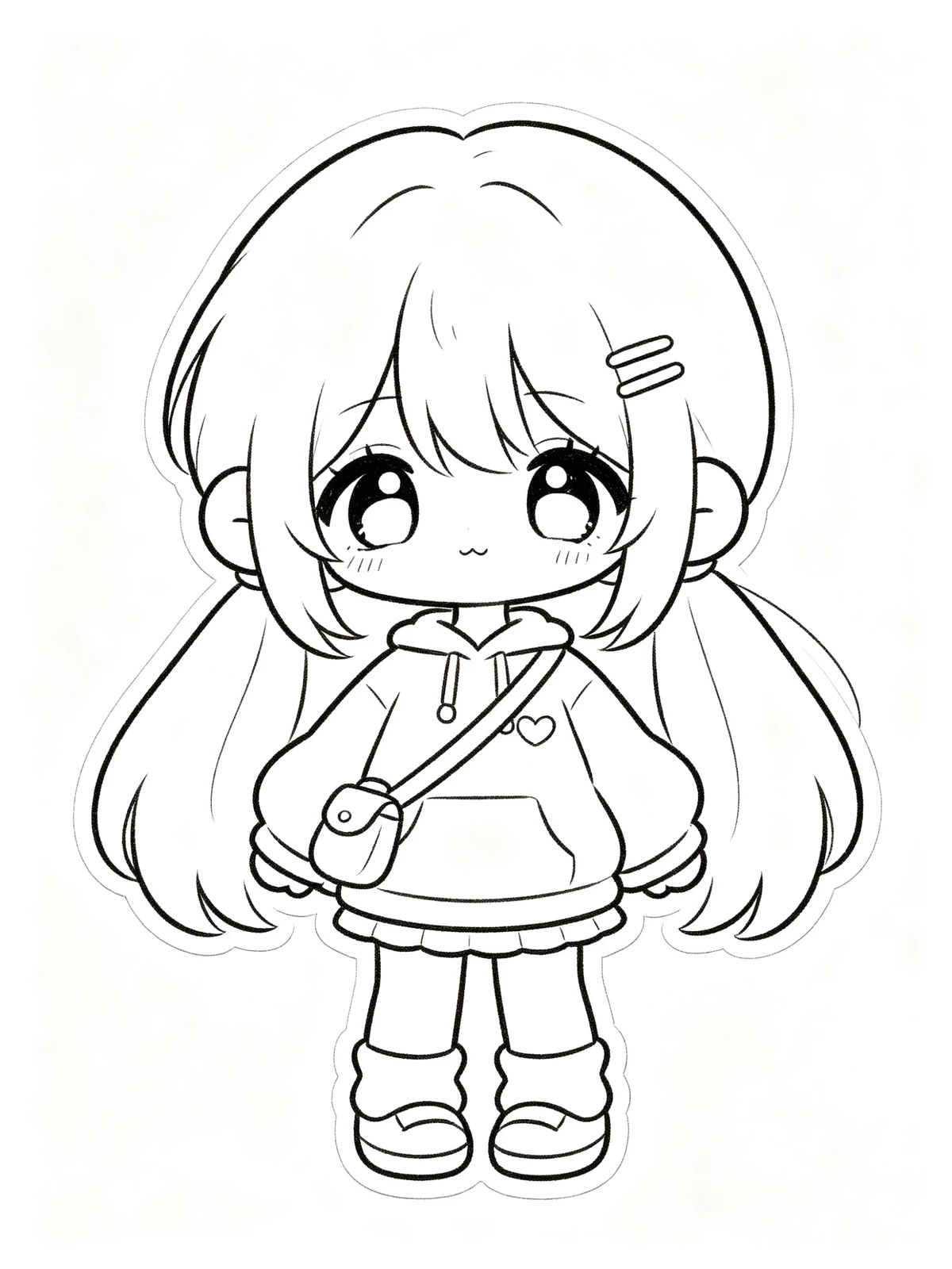 Q版卡通线稿示例1