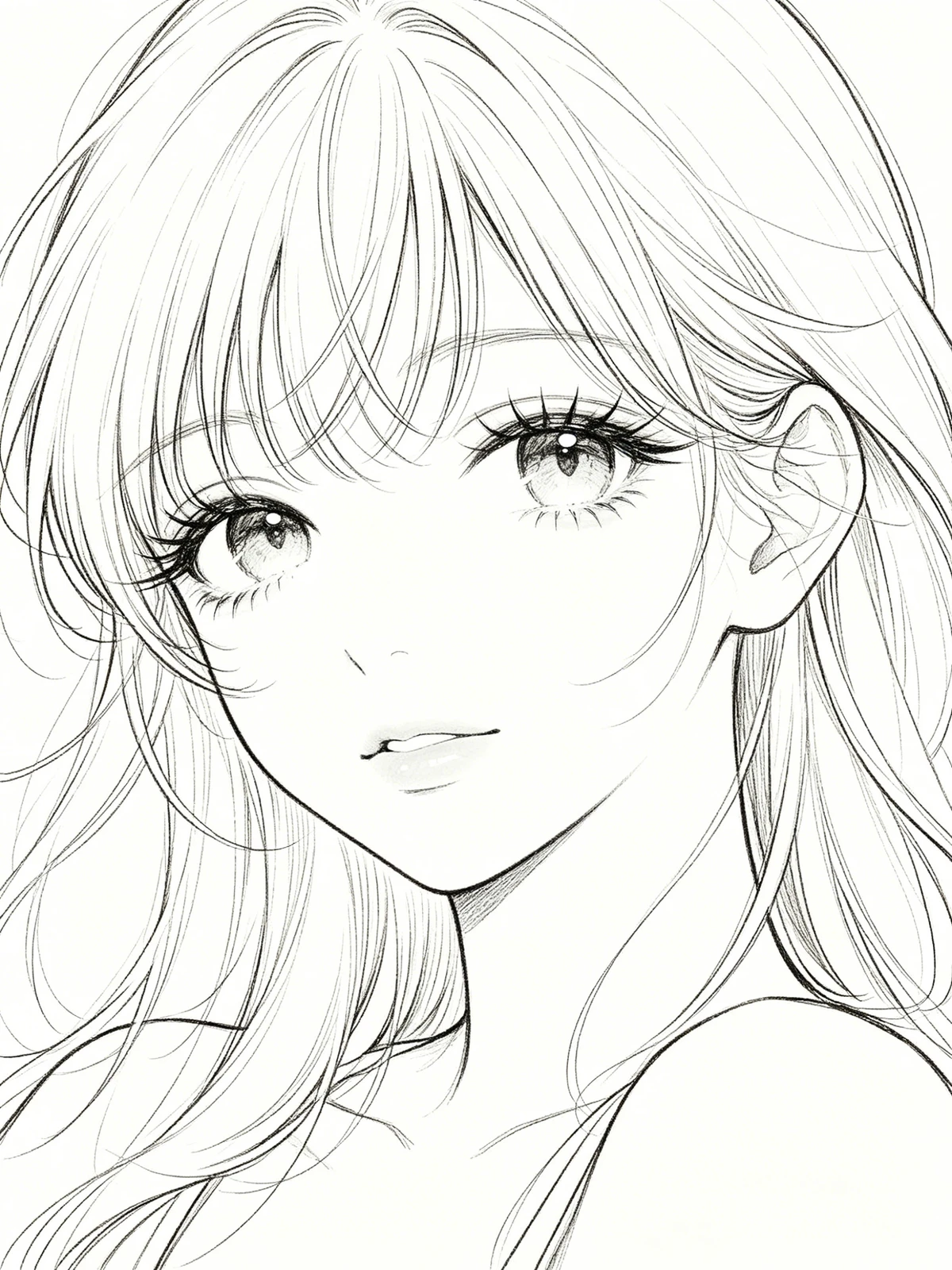 日式漫画线稿示例1