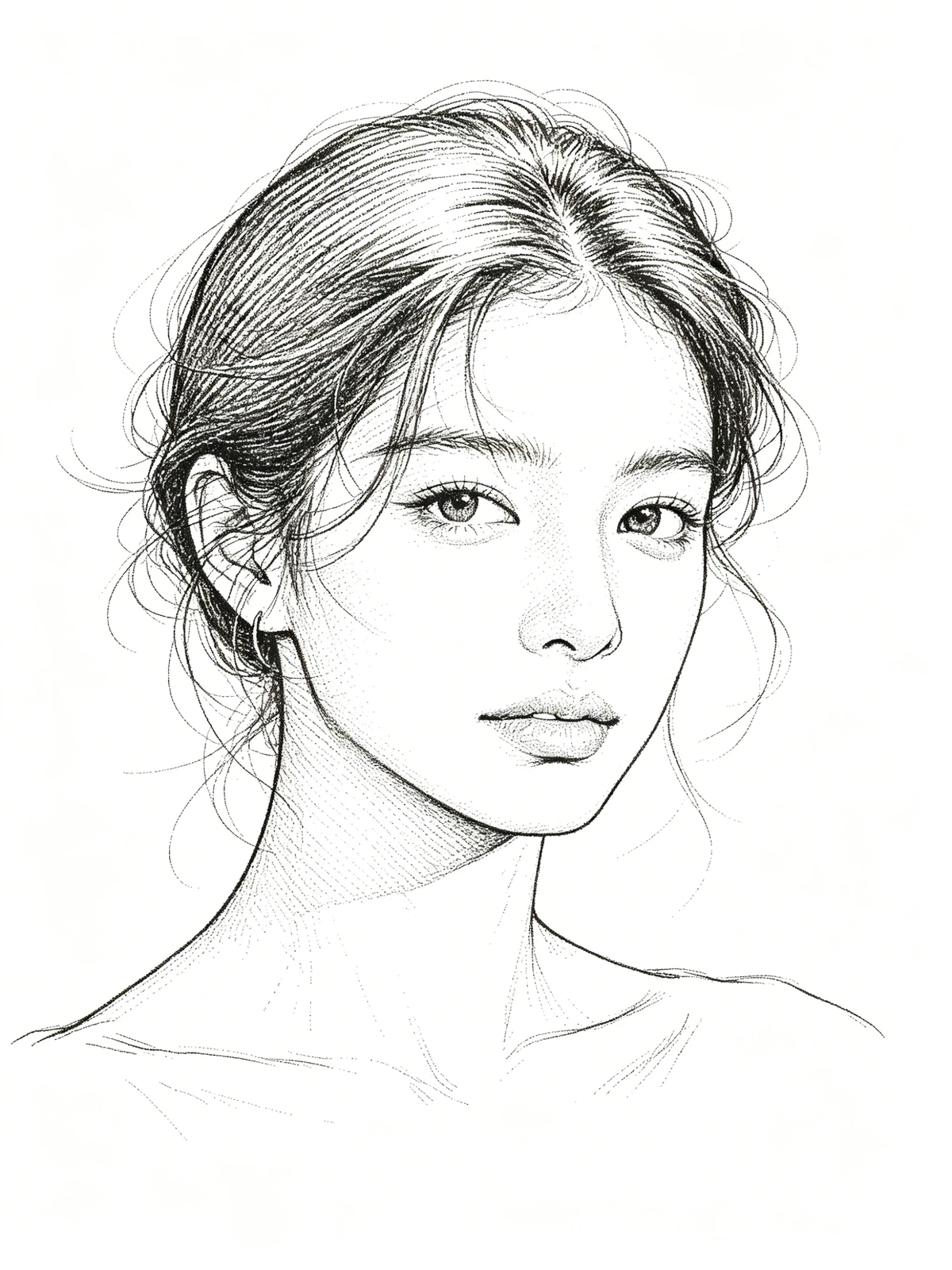 精细钢笔线稿示例1