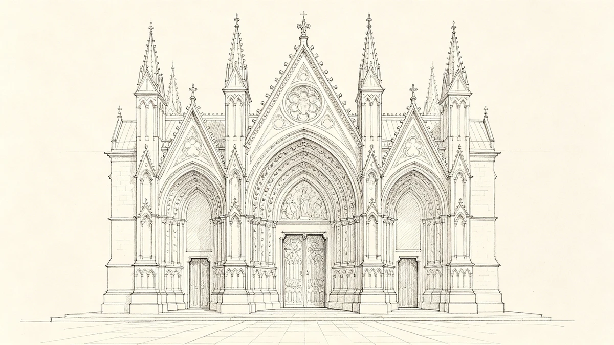 建筑风格线稿生成示例1