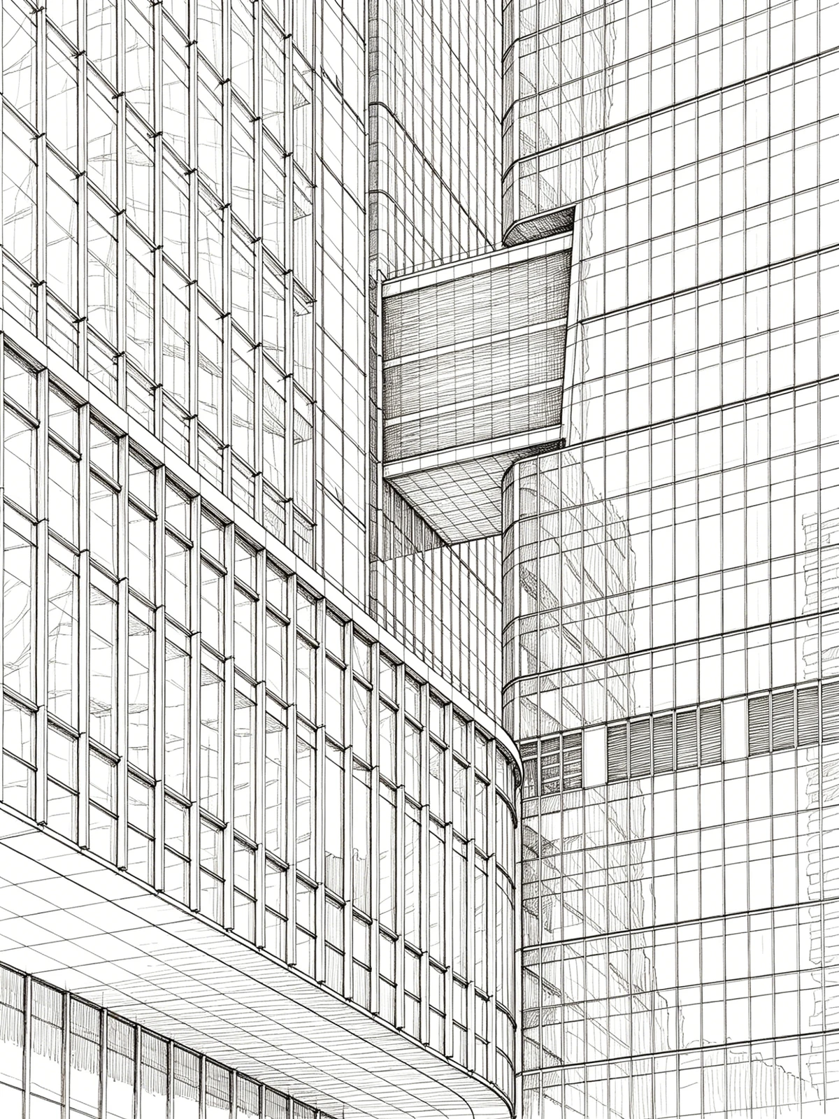 建筑转线稿前示例图片