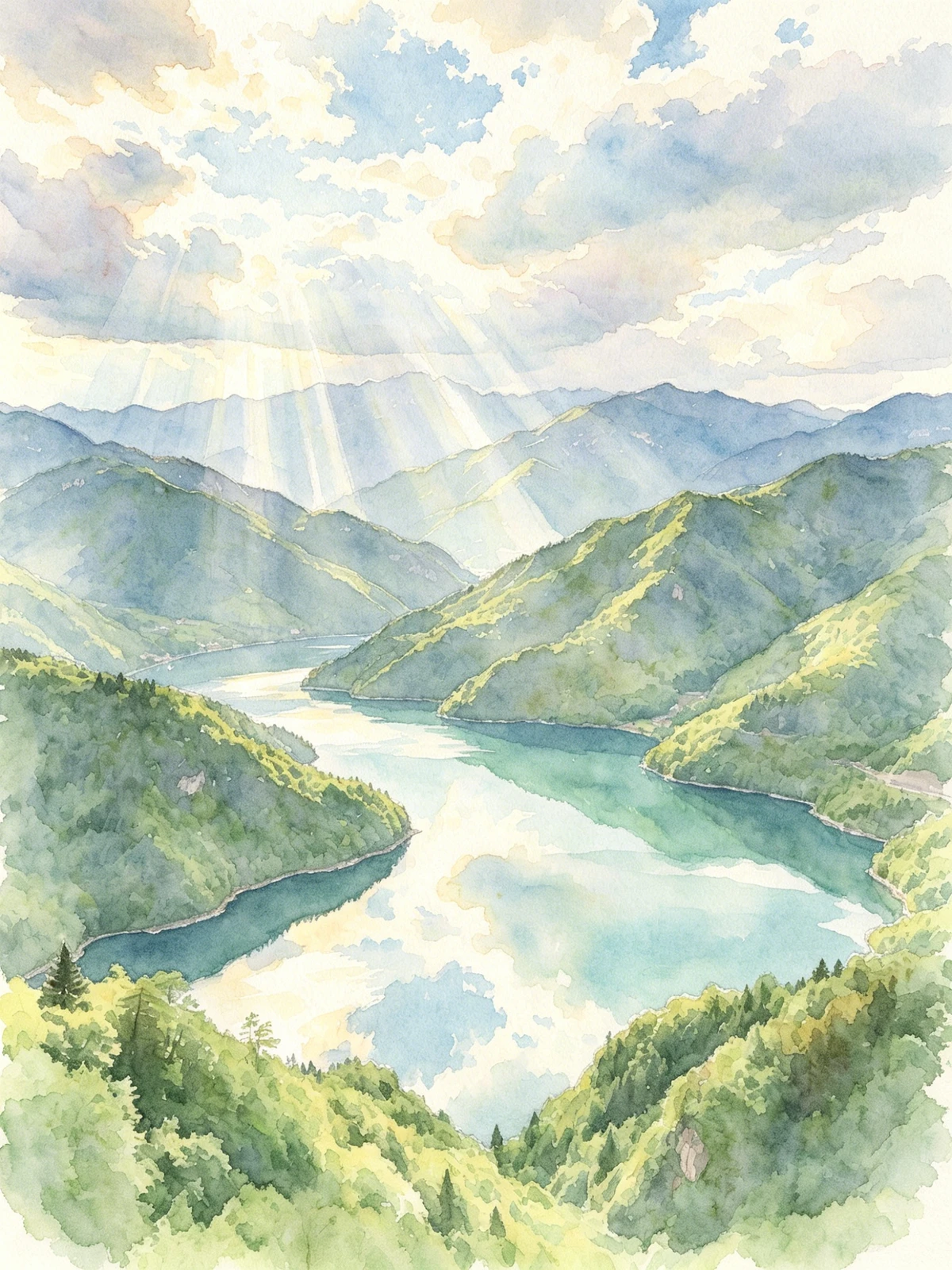 风景转水彩前示例图片