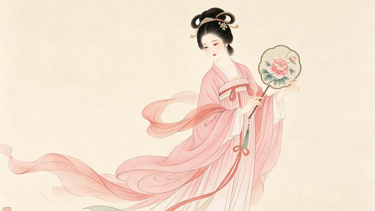 齐胸襦裙线稿示例1