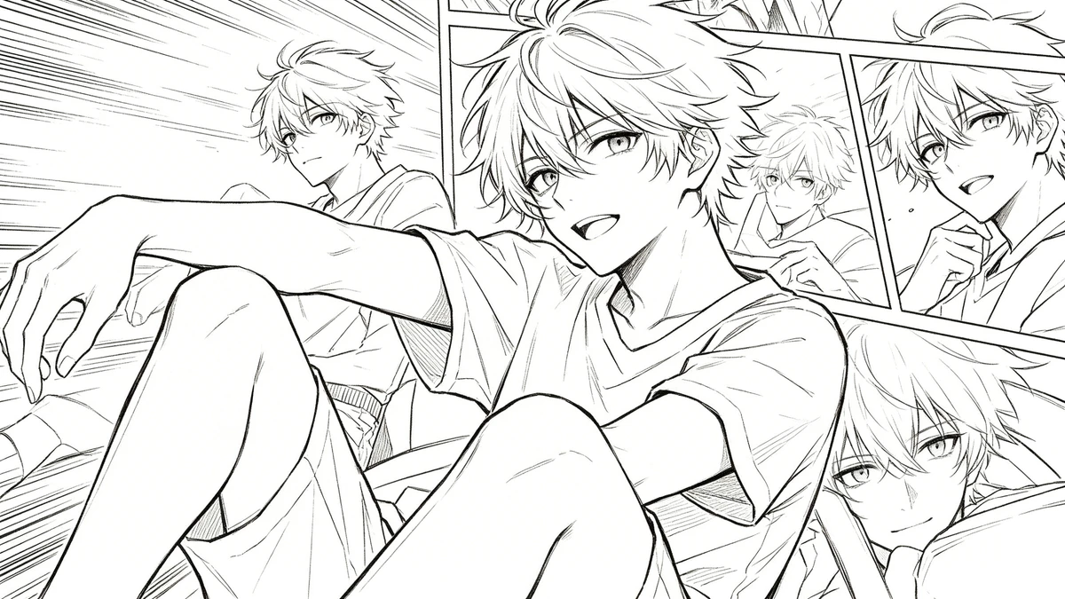 漫画线稿生成前示例图片