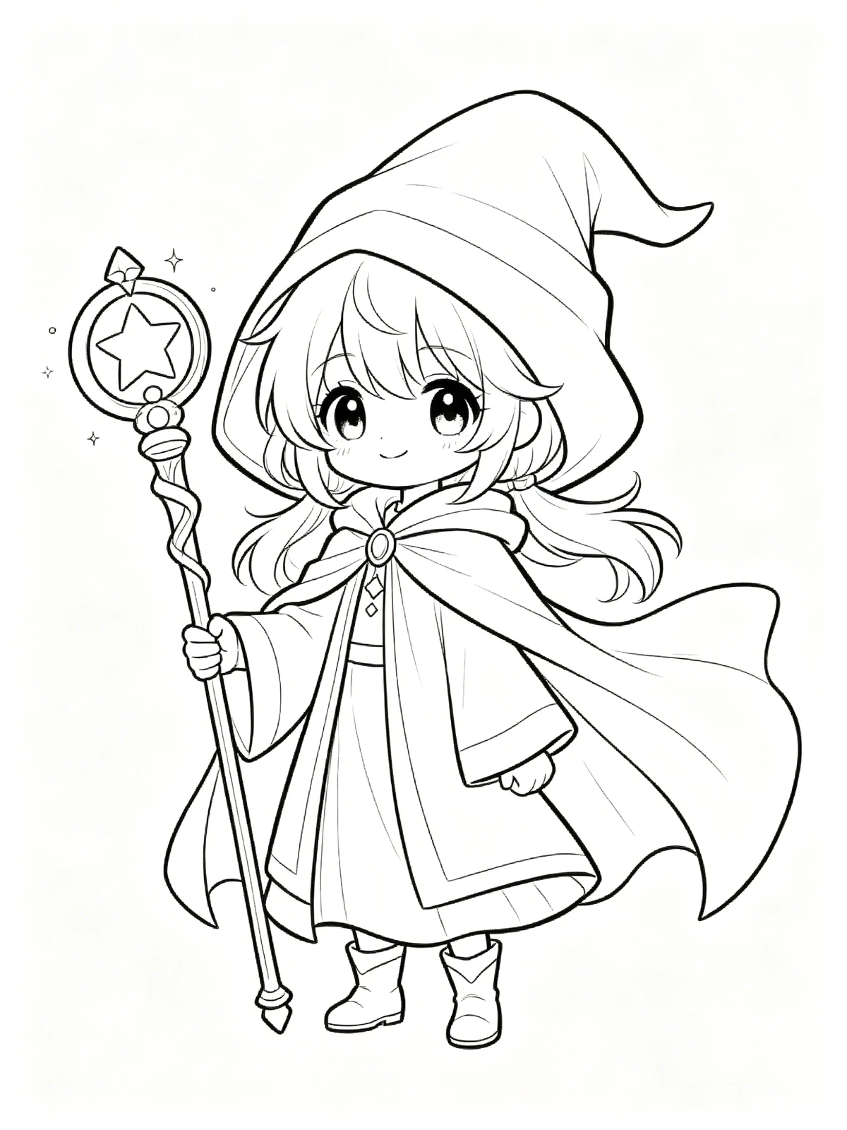 Q版萌系线稿示例1