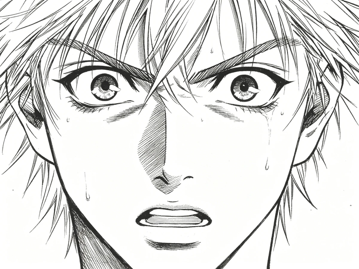 表情特写线稿示例1