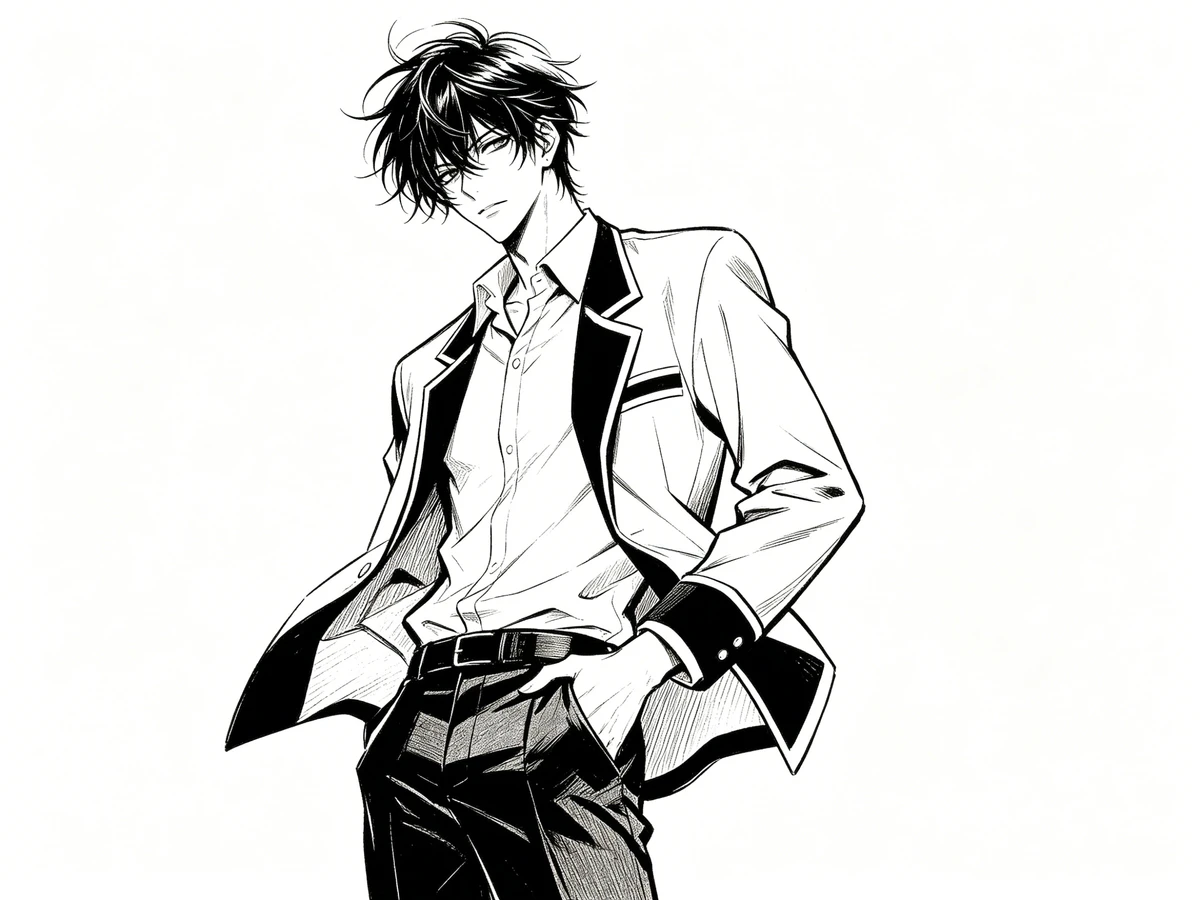 角色立绘线稿示例1