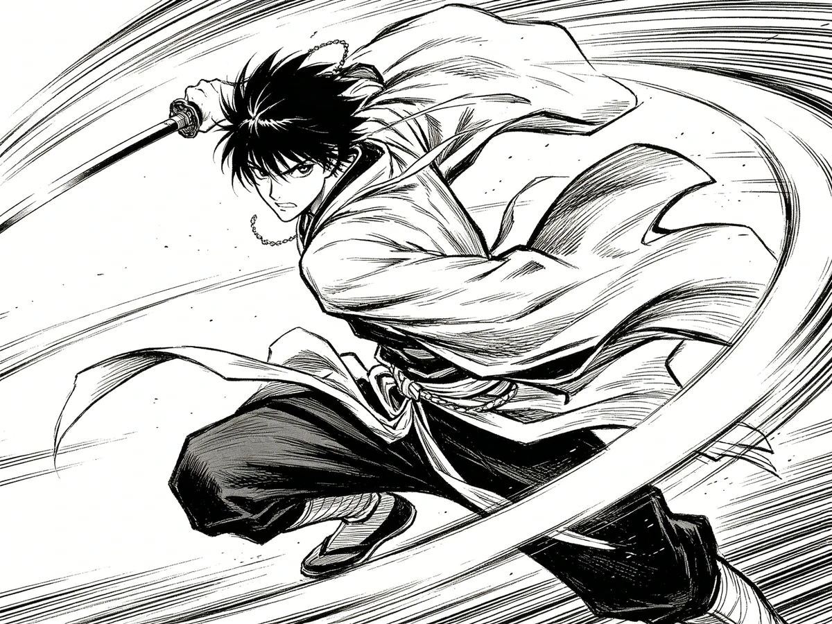 动态姿势线稿示例1