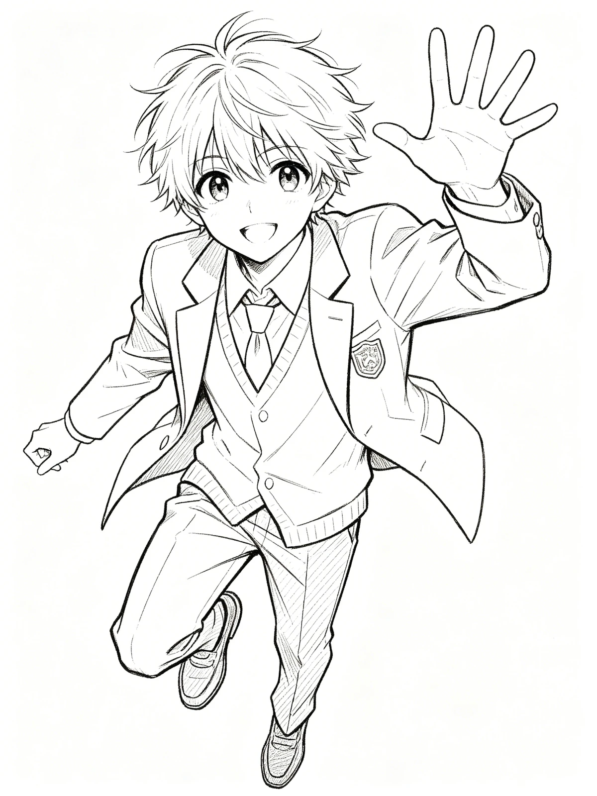 动漫角色线稿示例1