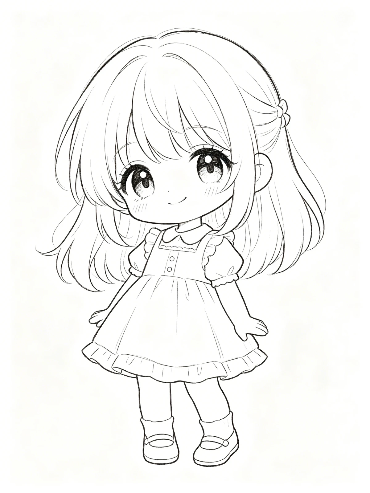 Q版卡通线稿示例1