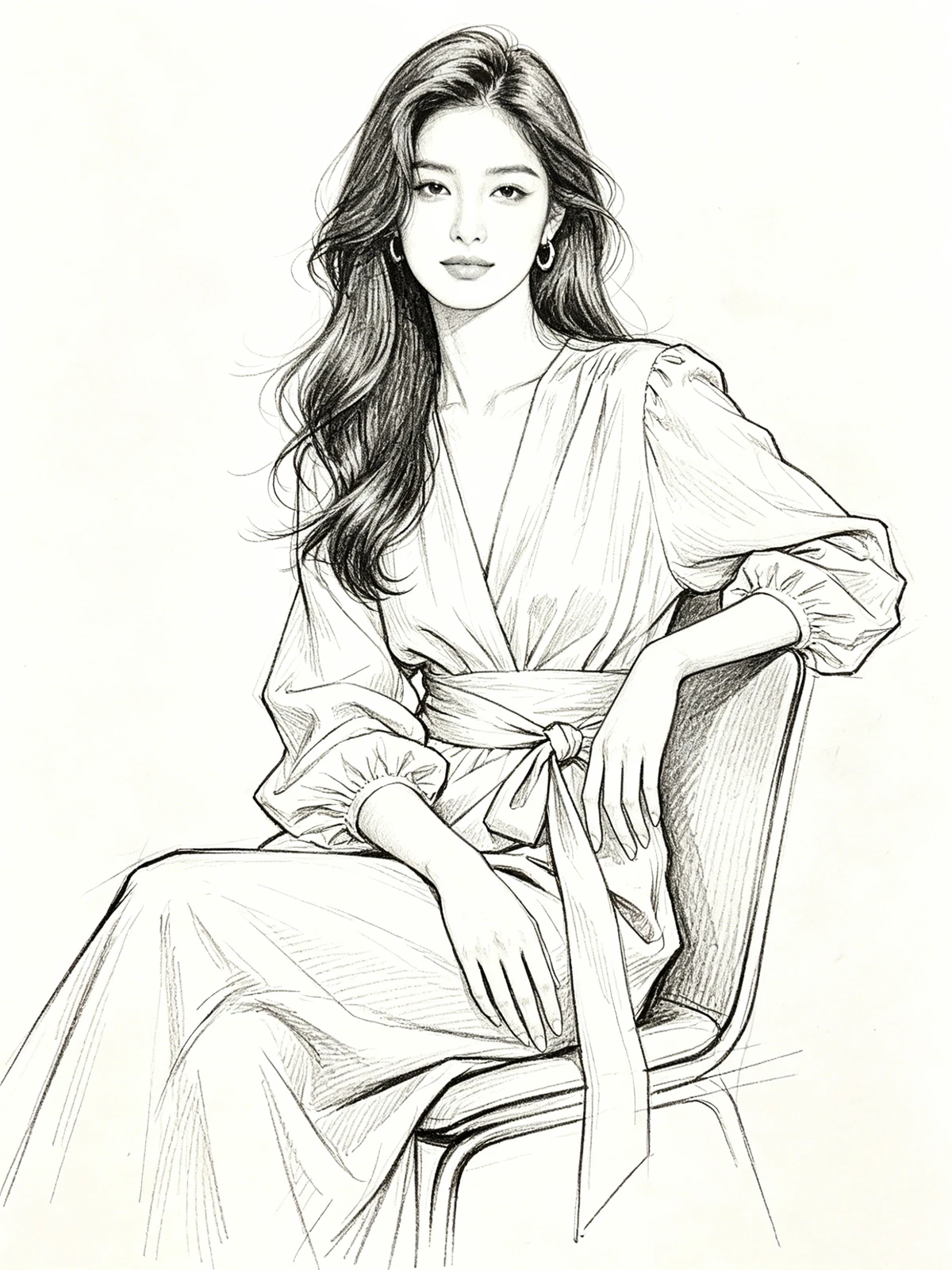 写实人物线稿示例1