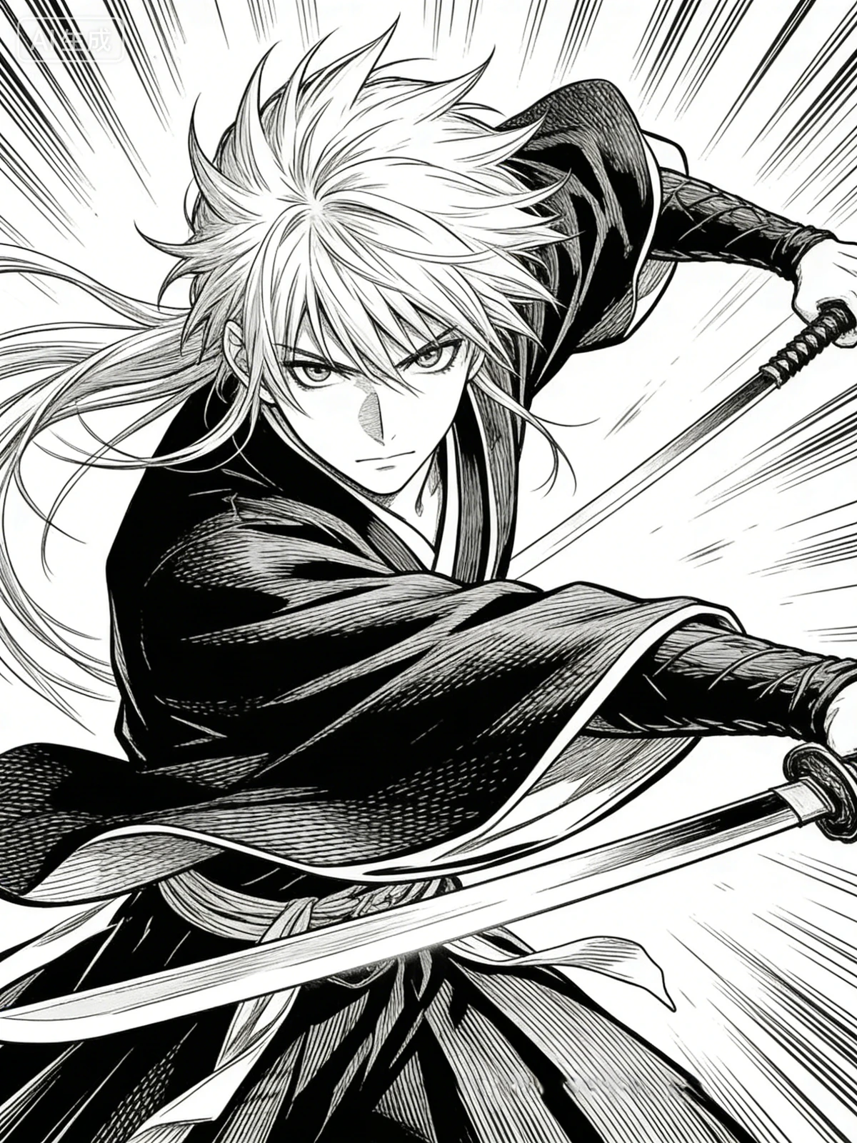 动漫线稿生成示例1