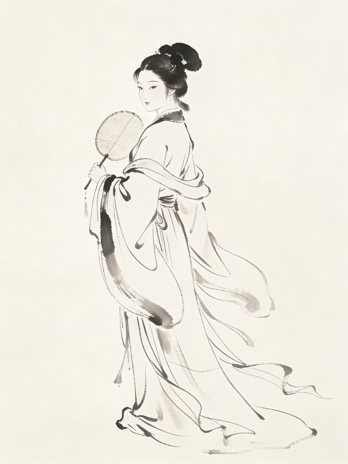 水墨线稿风格示例1