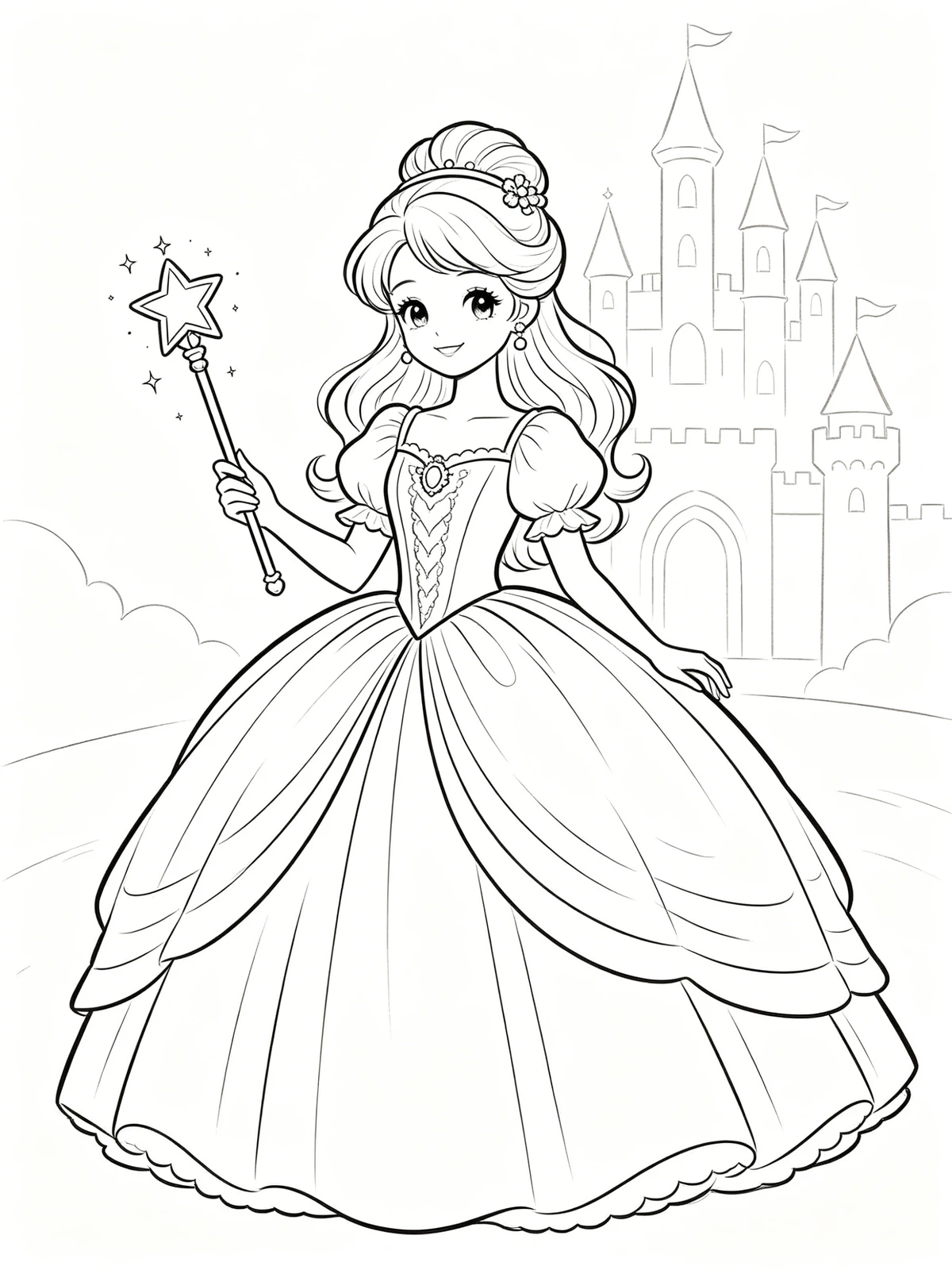 人物角色线稿生成示例1