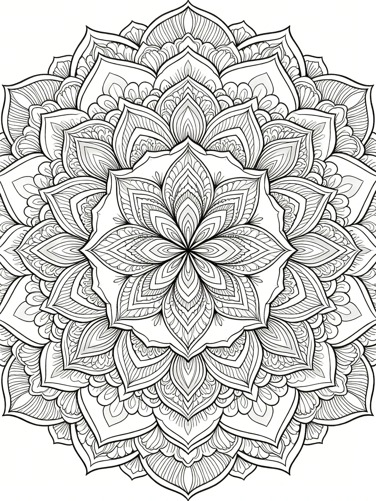 曼陀罗线稿生成示例1