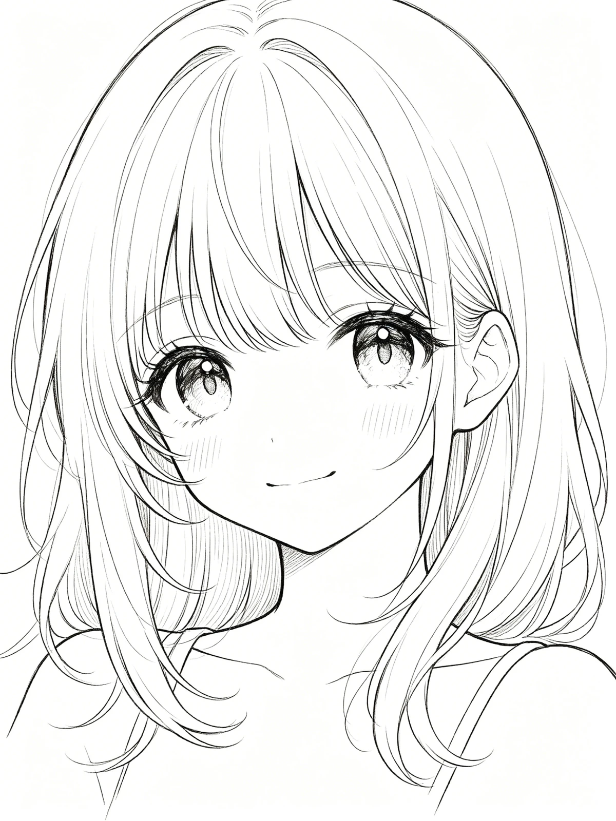 动漫线稿生成示例1