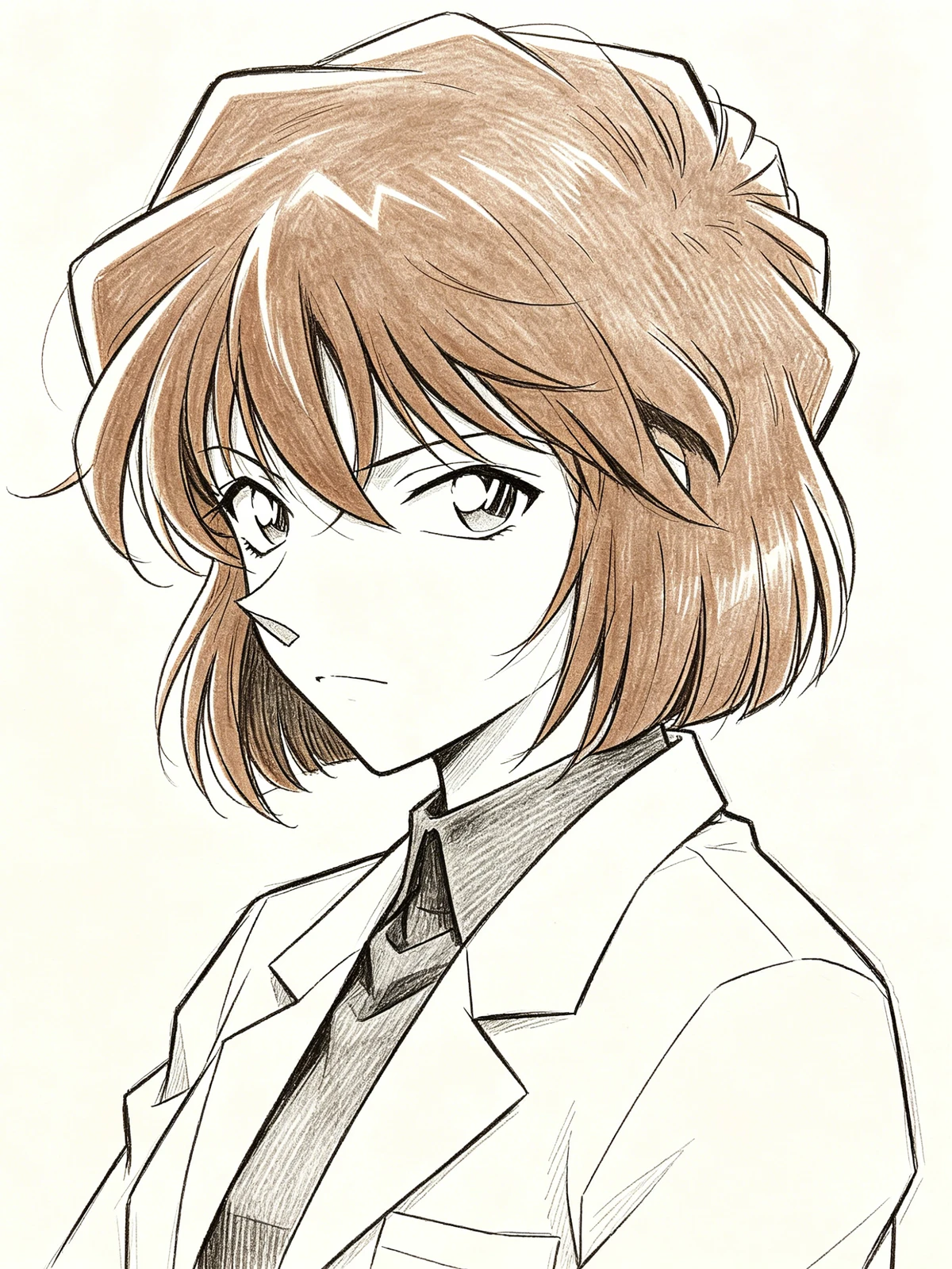 灰原哀线稿示例1