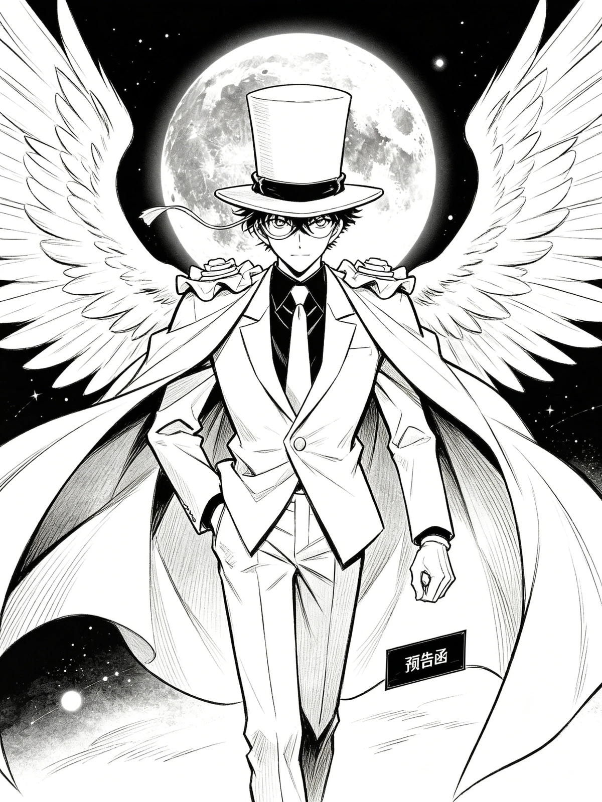 怪盗基德线稿示例1