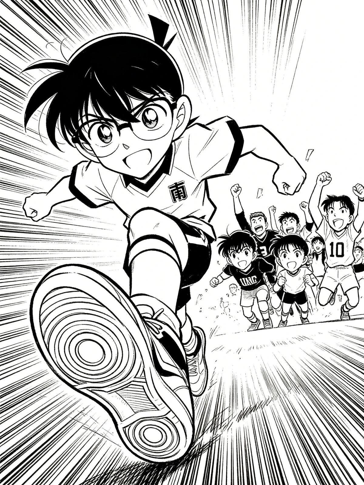 江户川柯南线稿示例1