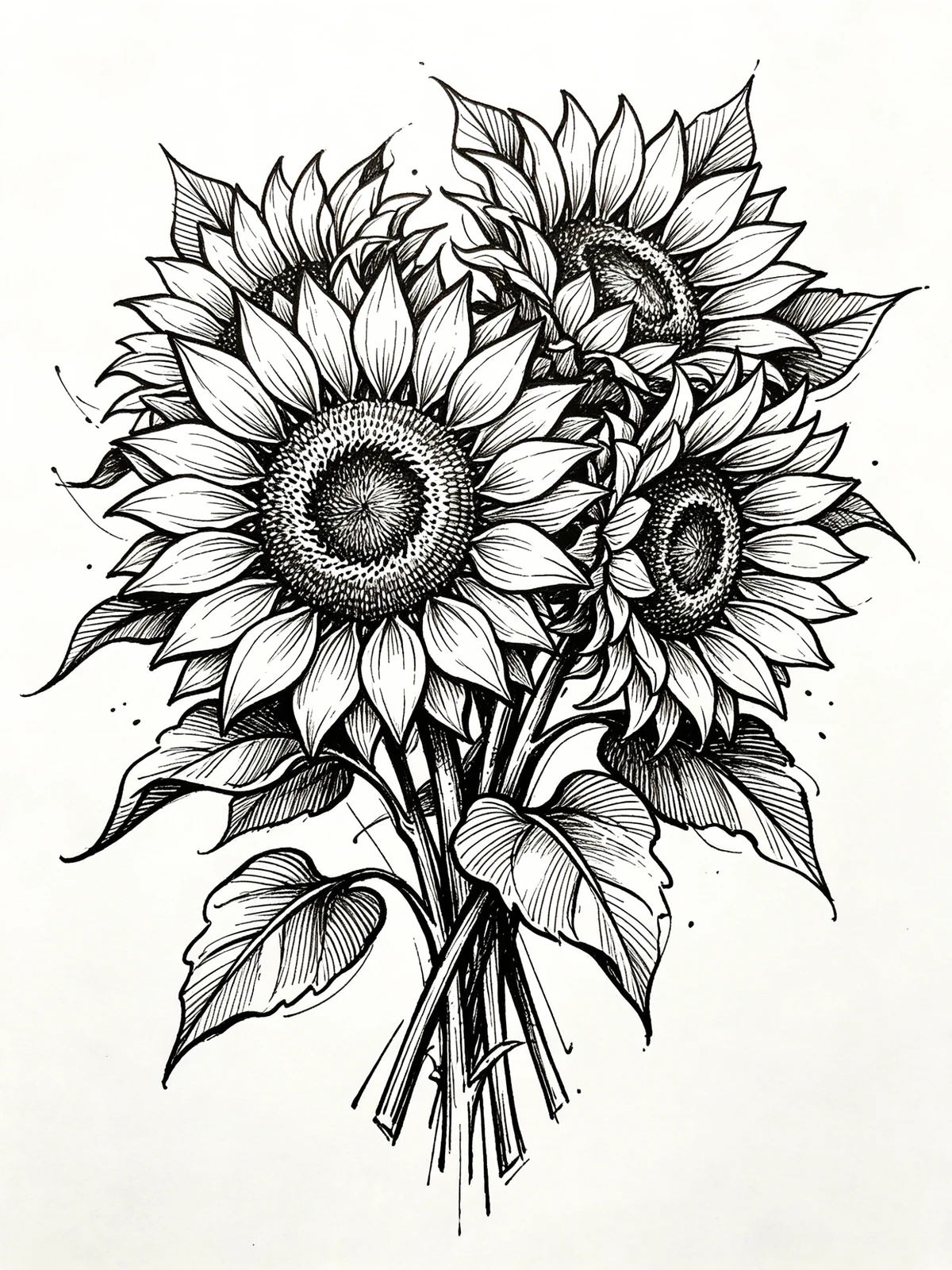 钢笔速写线稿示例1