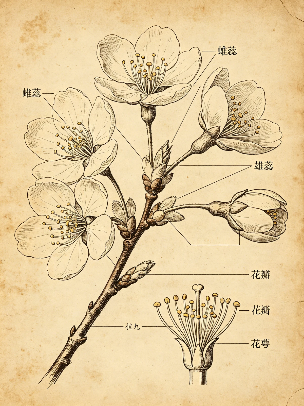 复古植物图鉴示例1