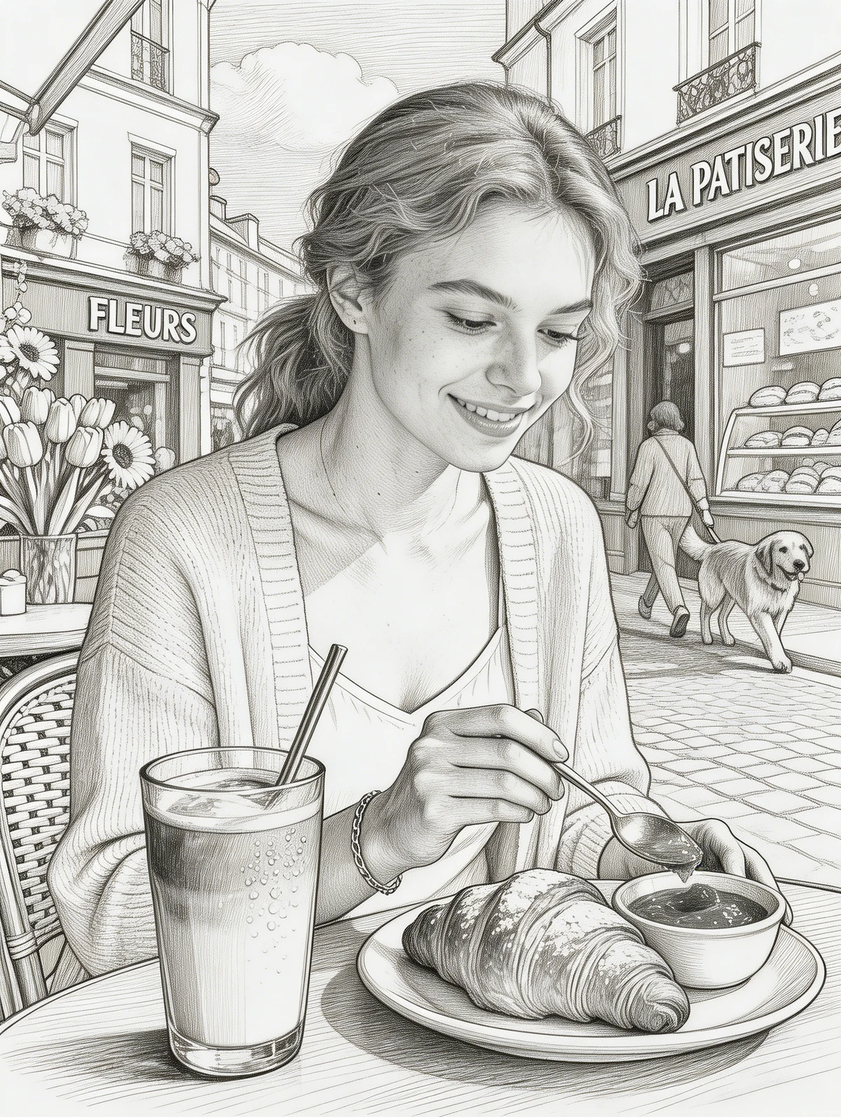 线稿提取前示例图像