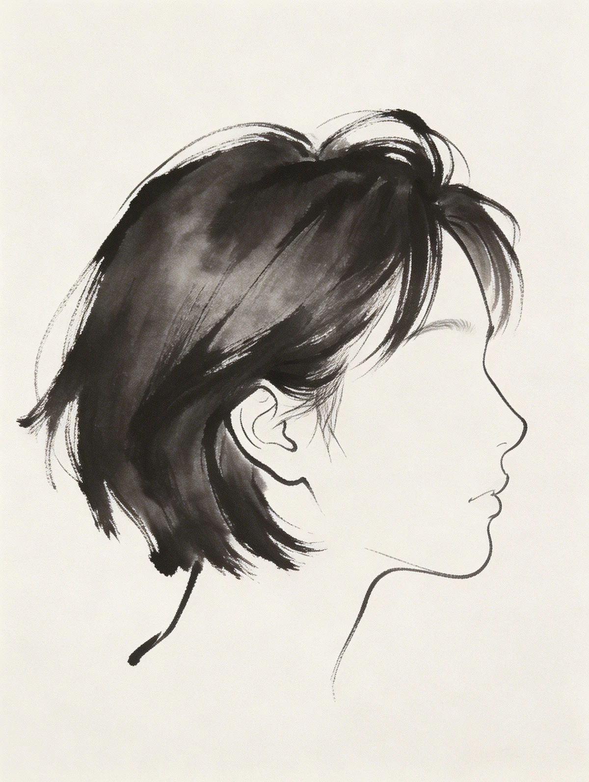 水墨写意风格线稿示例1