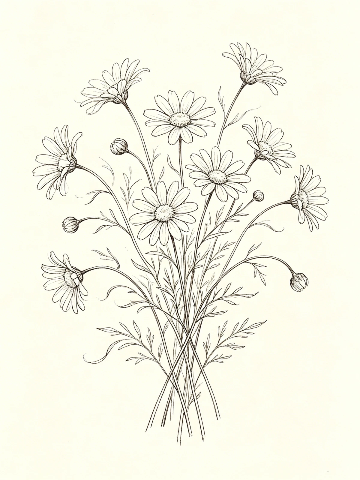 植物花卉线稿示例1