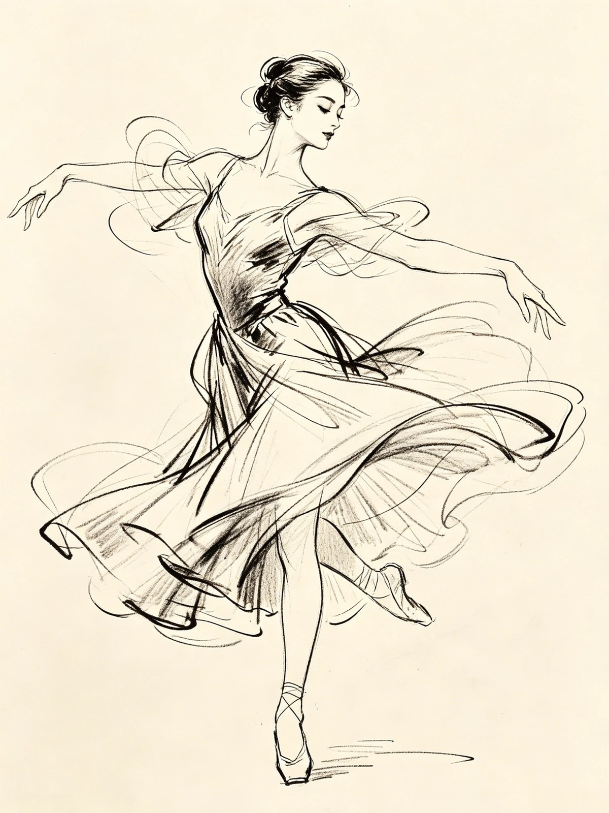 动态速写线稿示例1