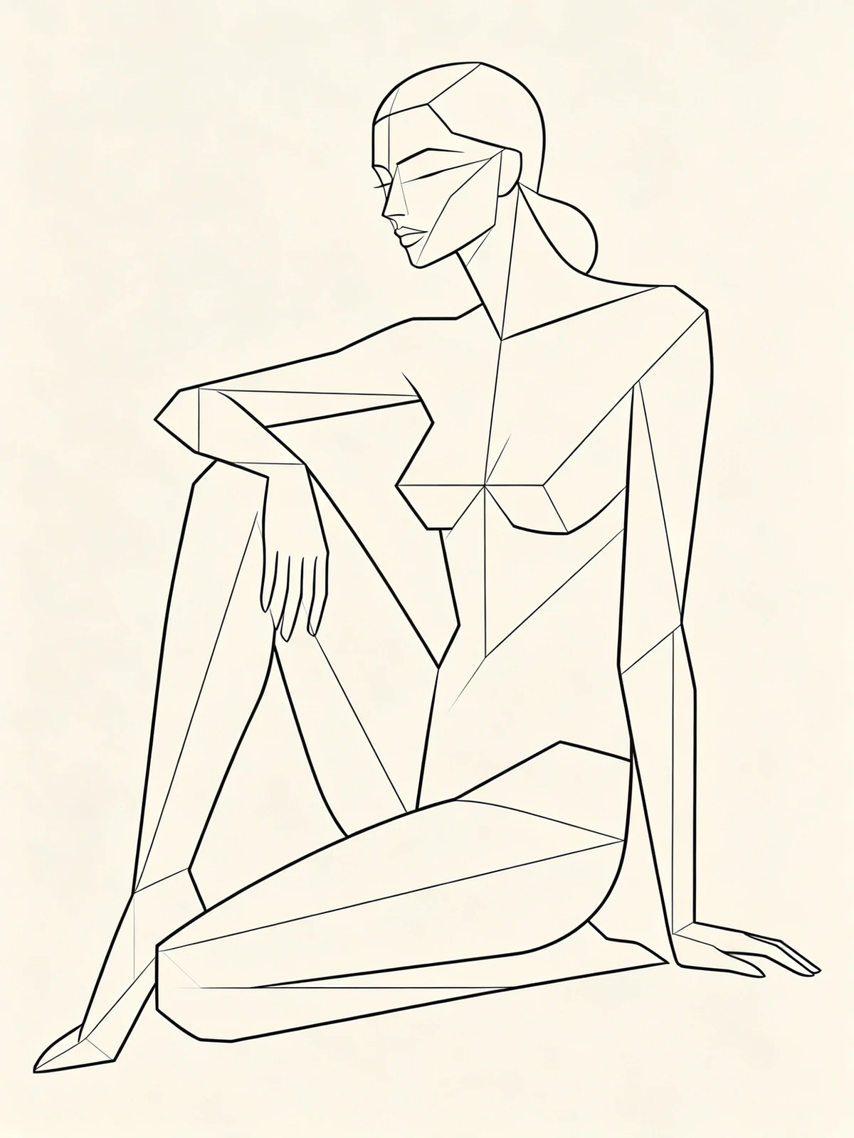 极简线条线稿示例1