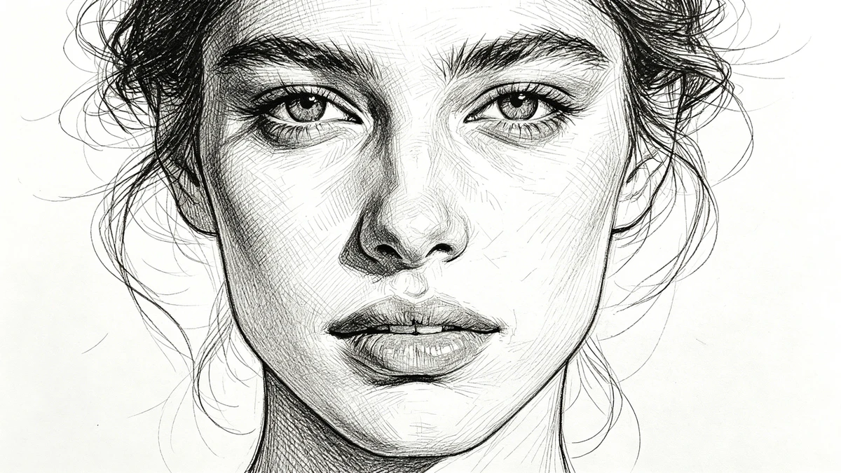 写实风格线稿转换示例1