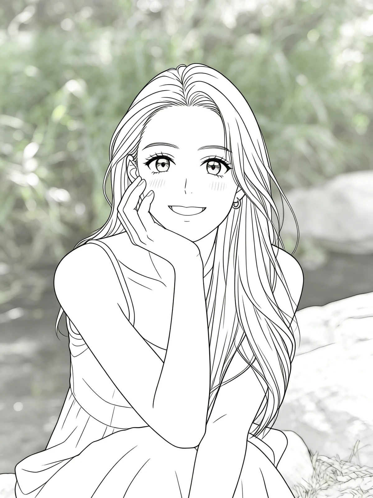 人物线稿提取示例1