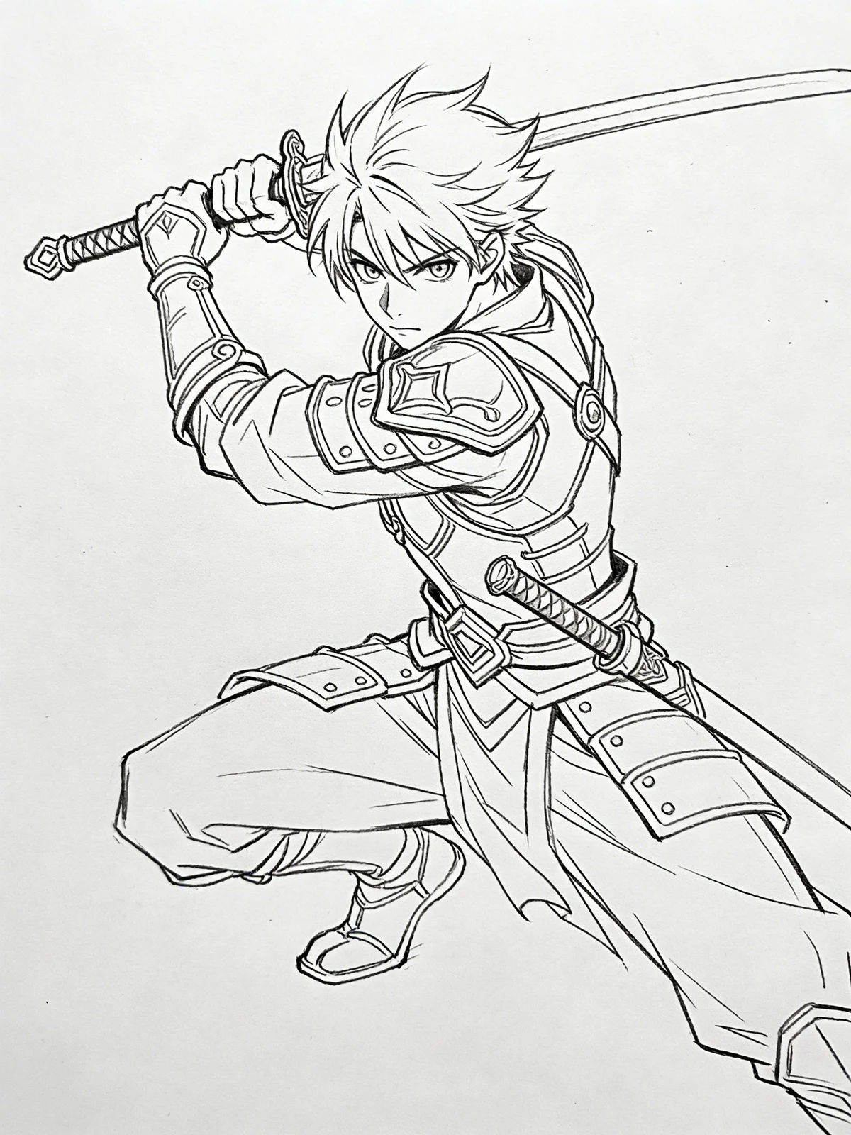 动漫线稿生成示例1