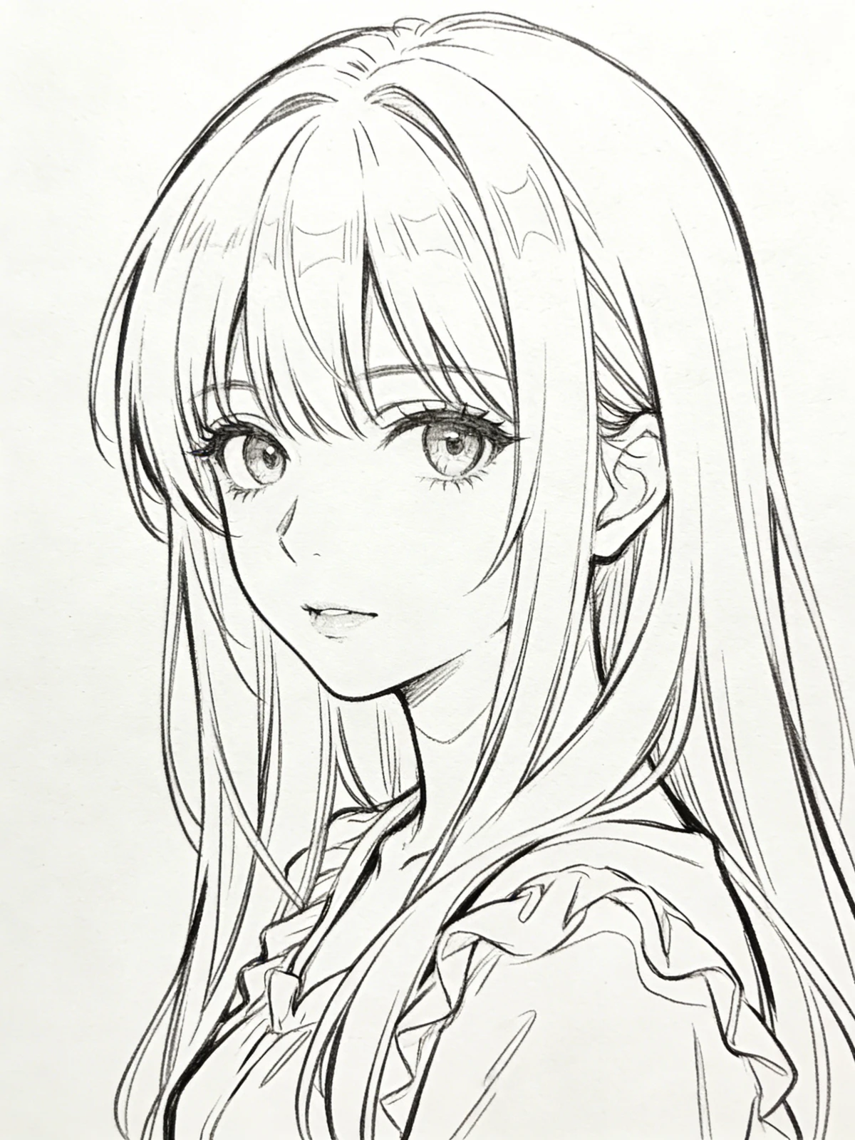 动漫线稿生成示例1