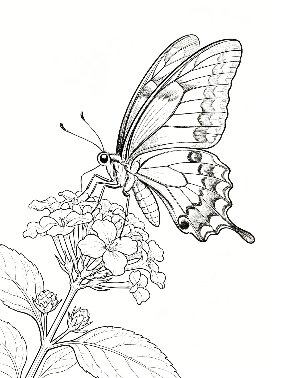 植物花卉线稿生成示例1