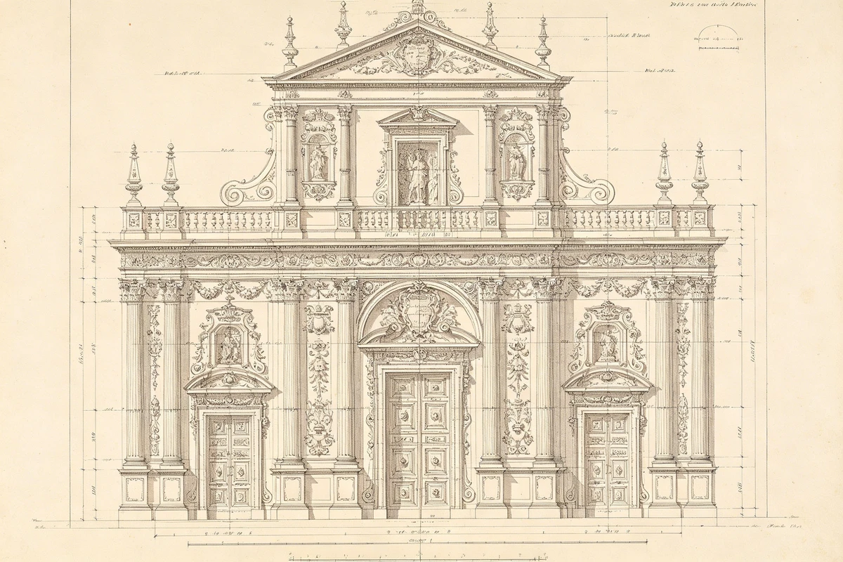 建筑结构线稿提取示例1