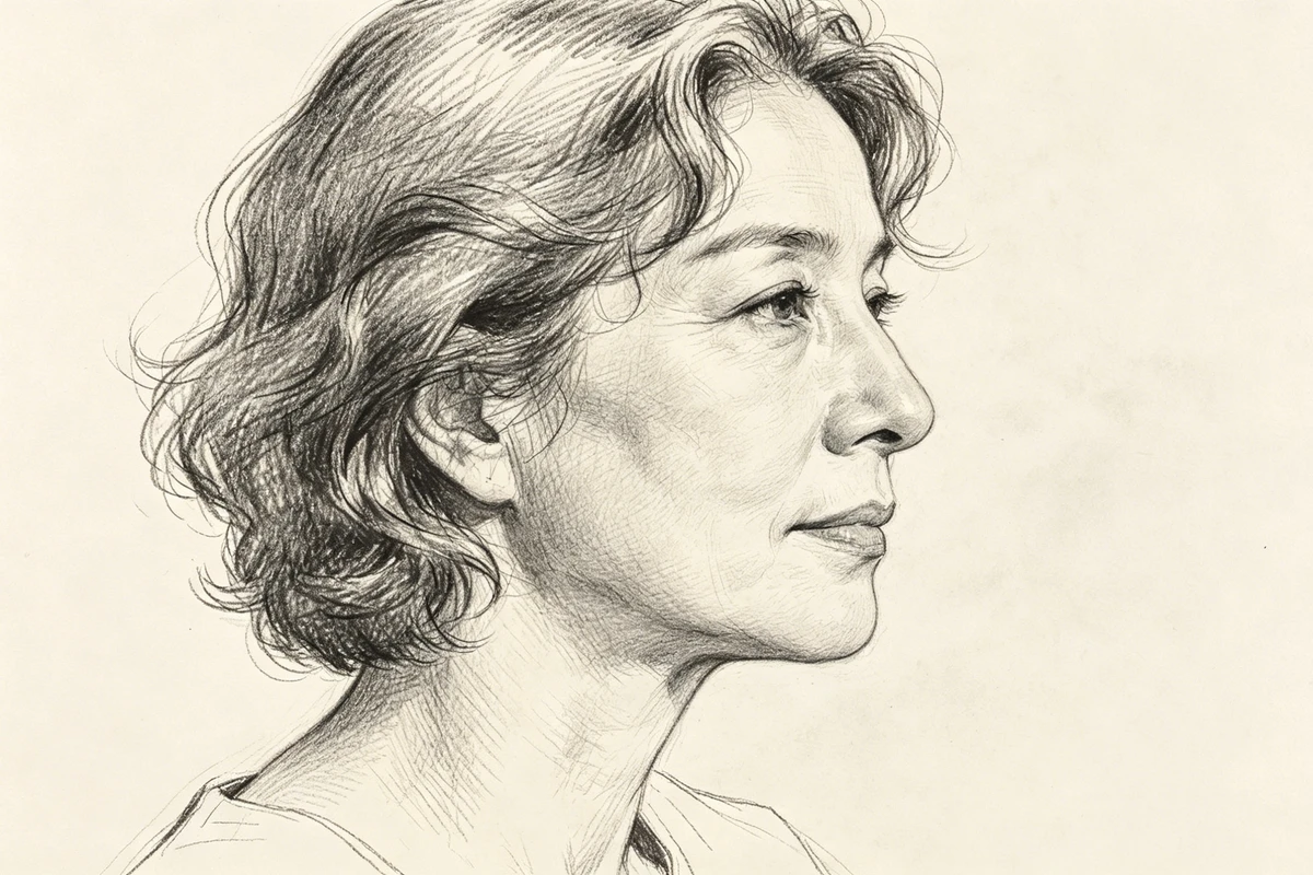 写实人物线稿生成示例1