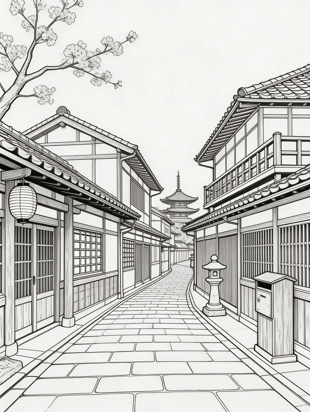 动漫风格线稿示例1