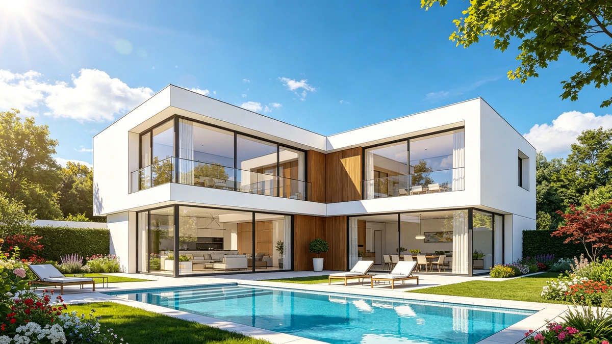 建筑线稿渲染效果图示例1