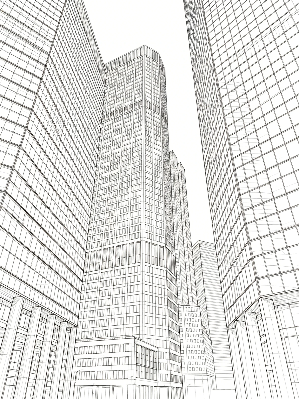 建筑线稿提取前示例图像