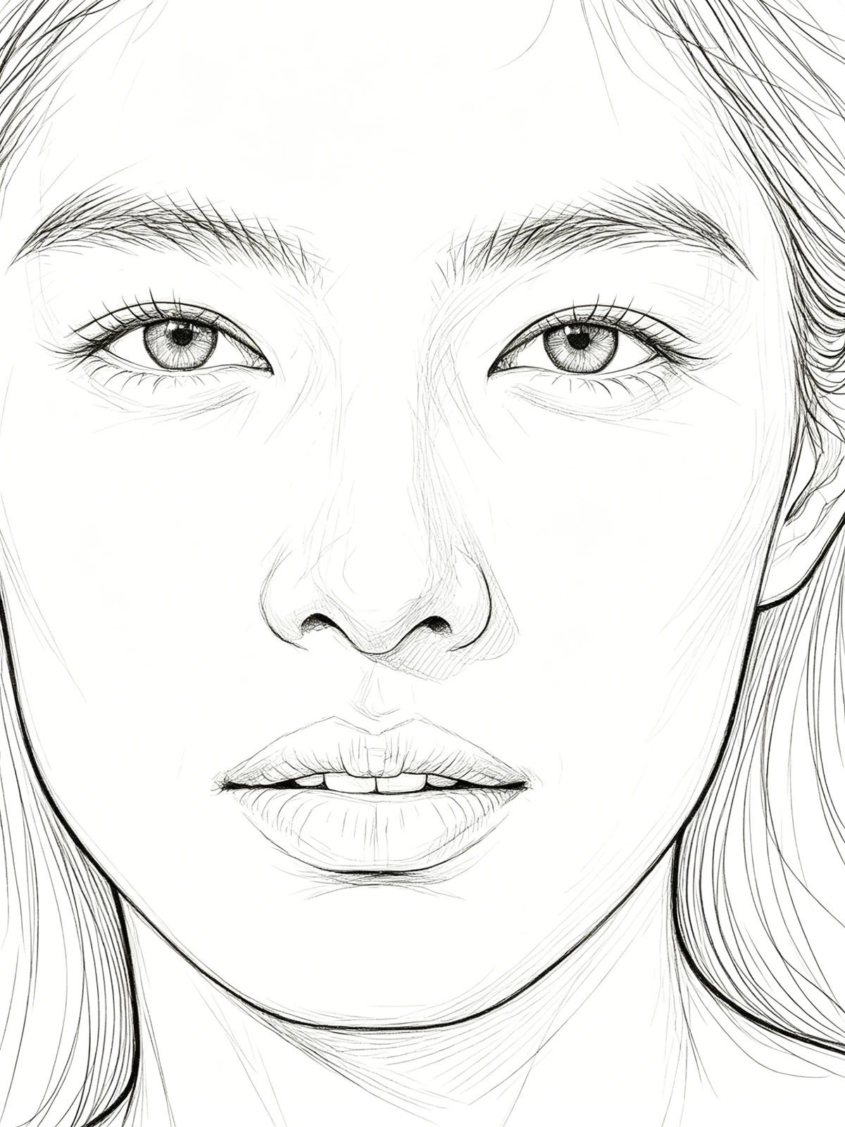 人物线稿提取前示例图像