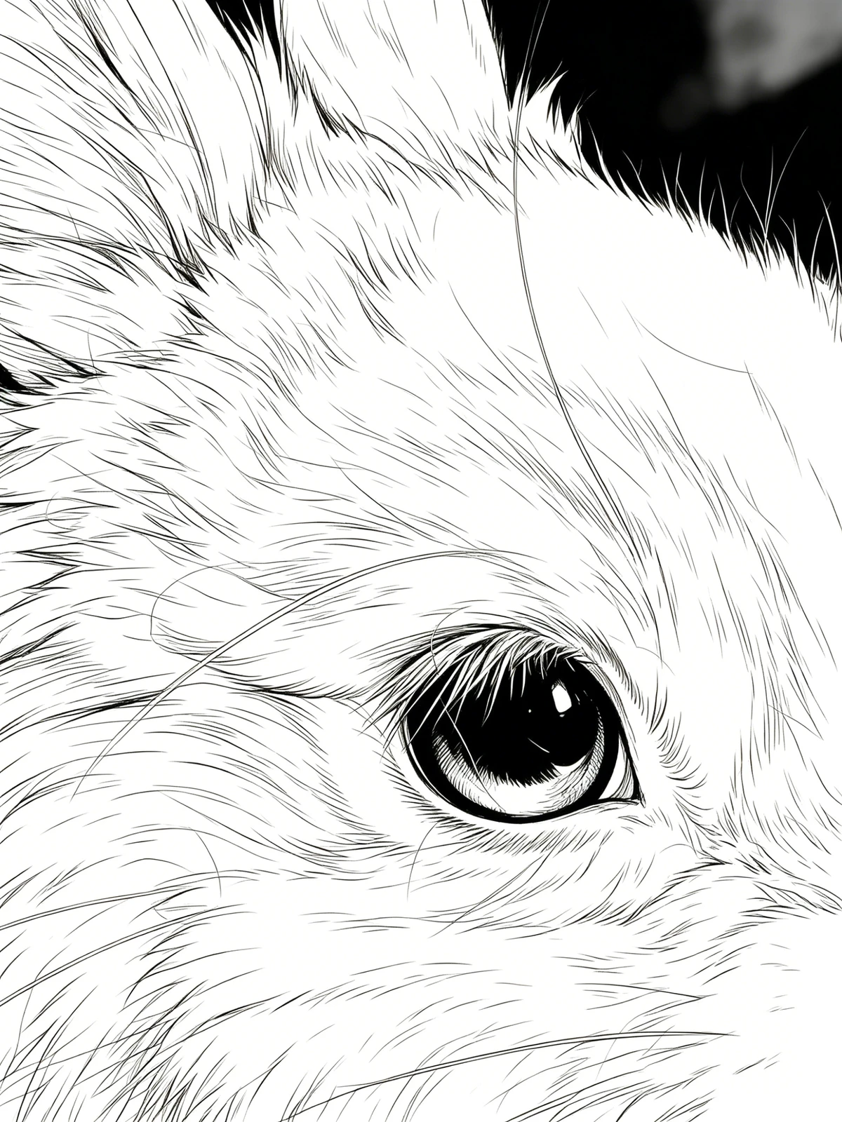 宠物照片转线稿前示例照片