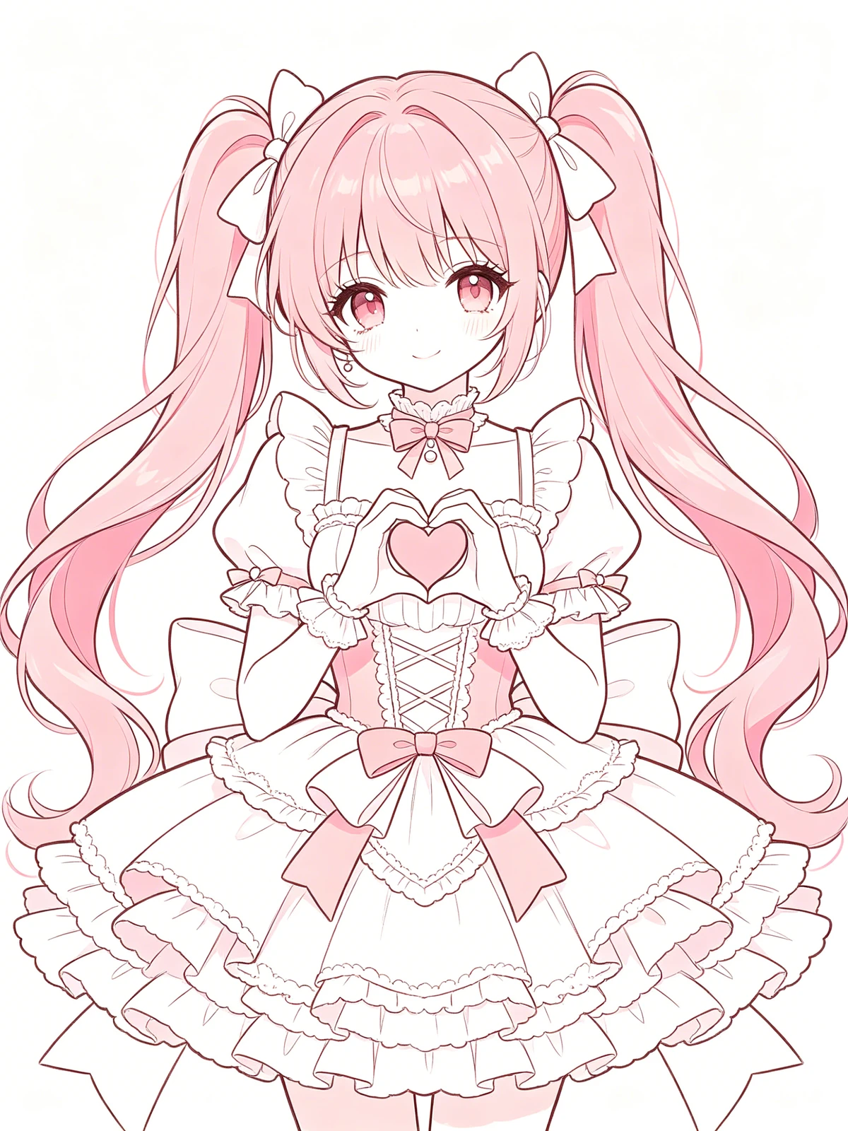 日式动漫公主线稿示例1