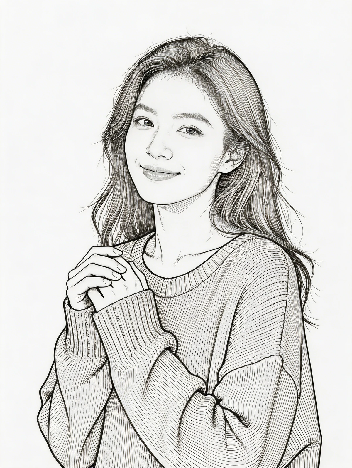 人物照片提取线稿前示例照片