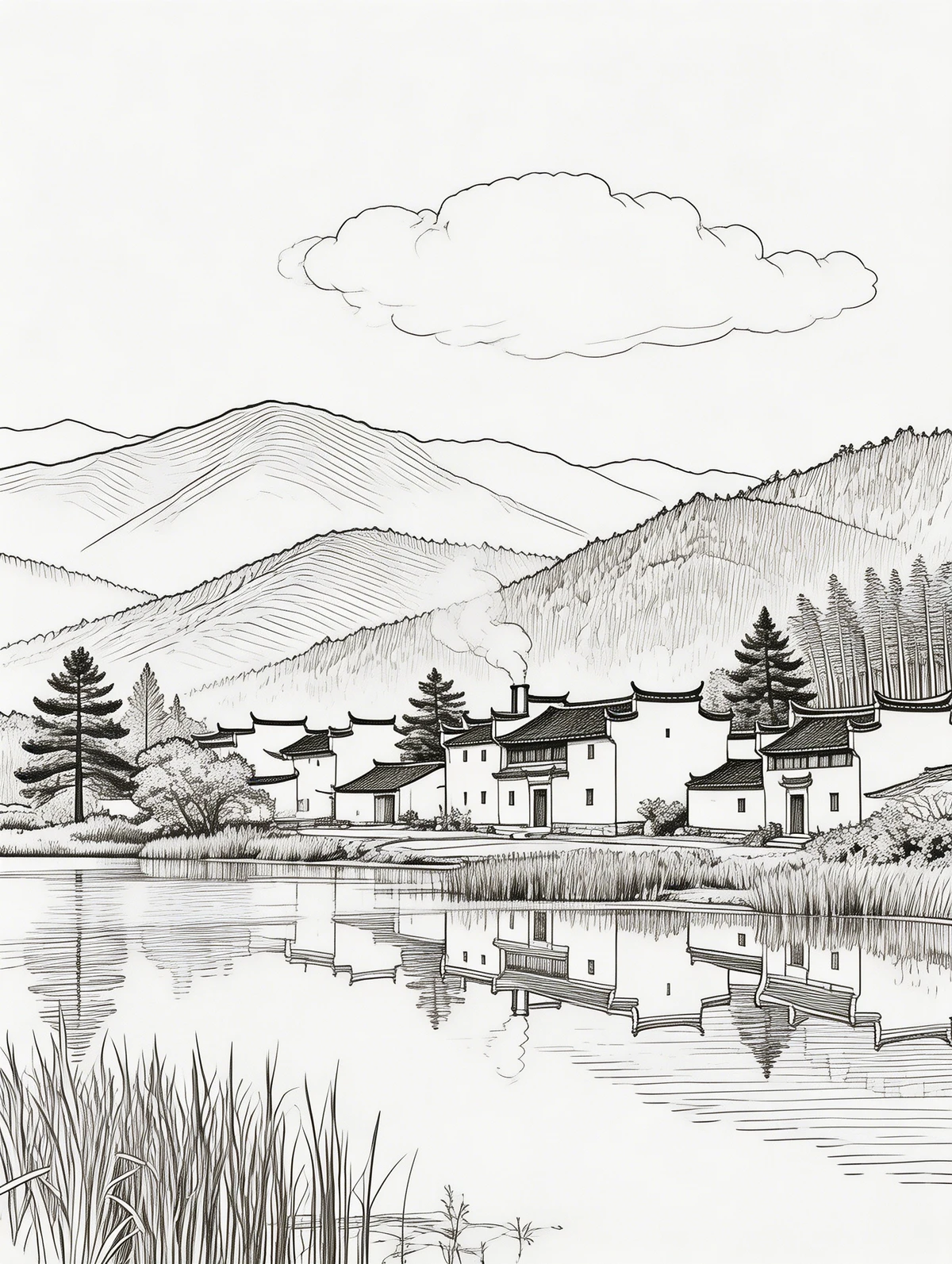 风景照片提取线稿前示例照片