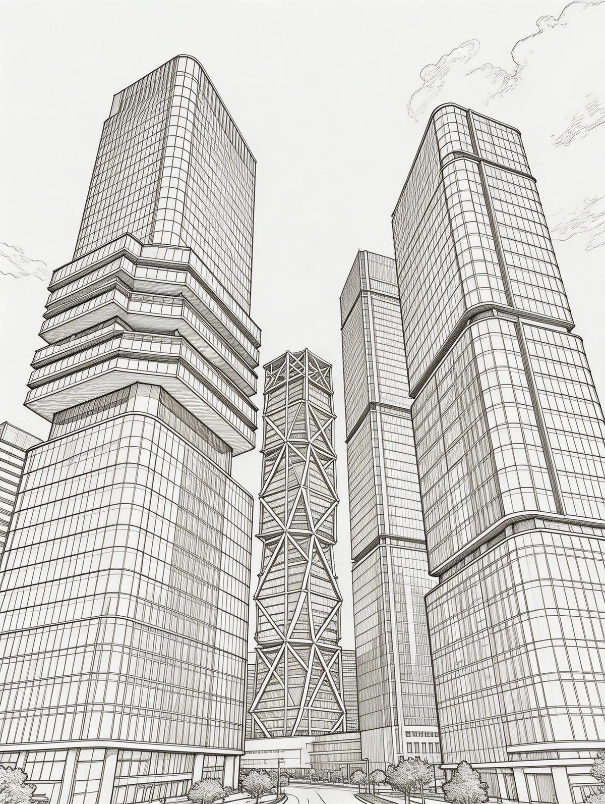 建筑线稿提取前示例图片