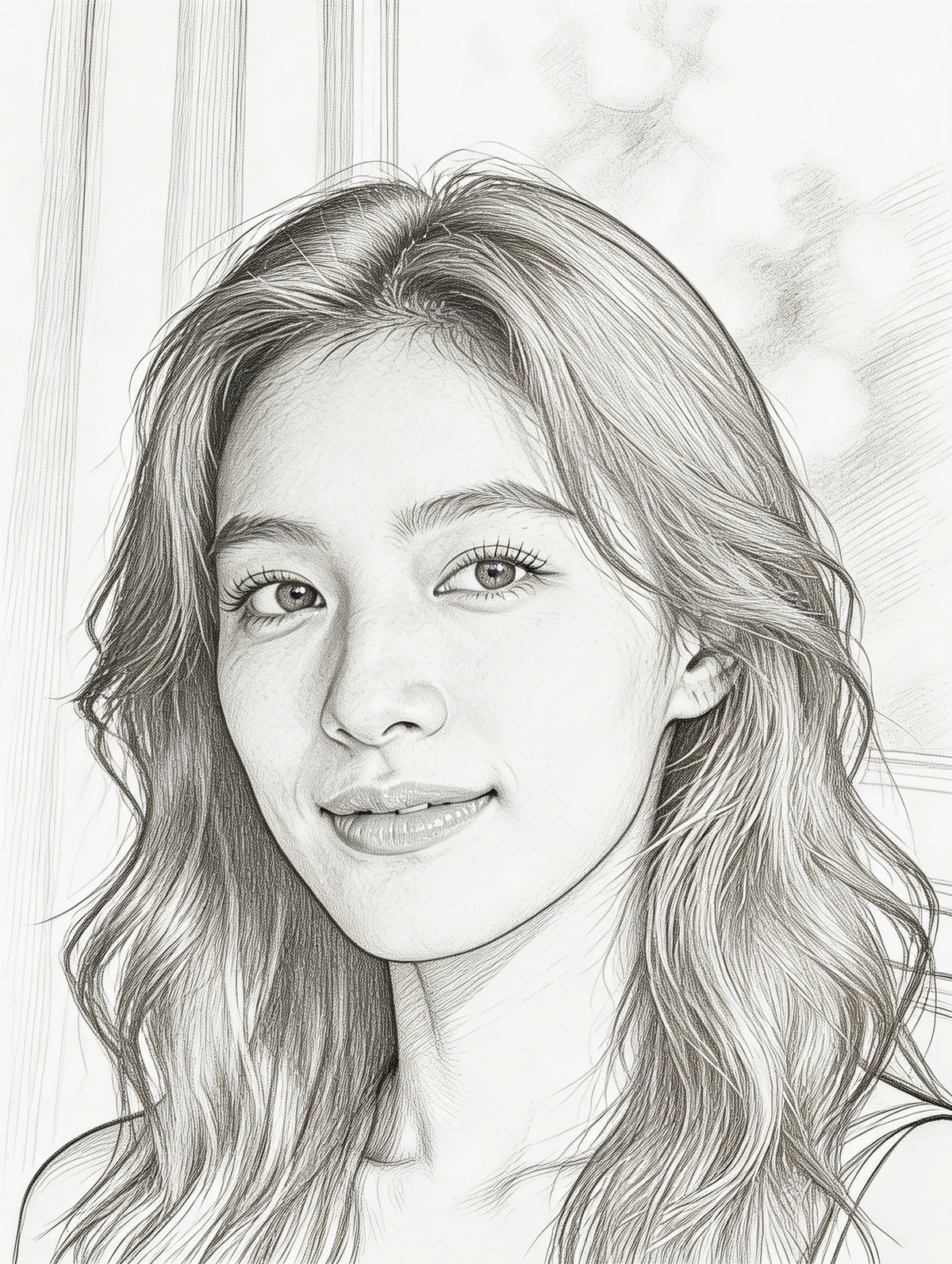 人物线稿提取前示例图片