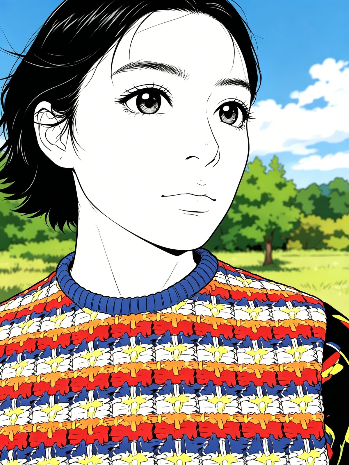 照片转动漫线稿前示例图像