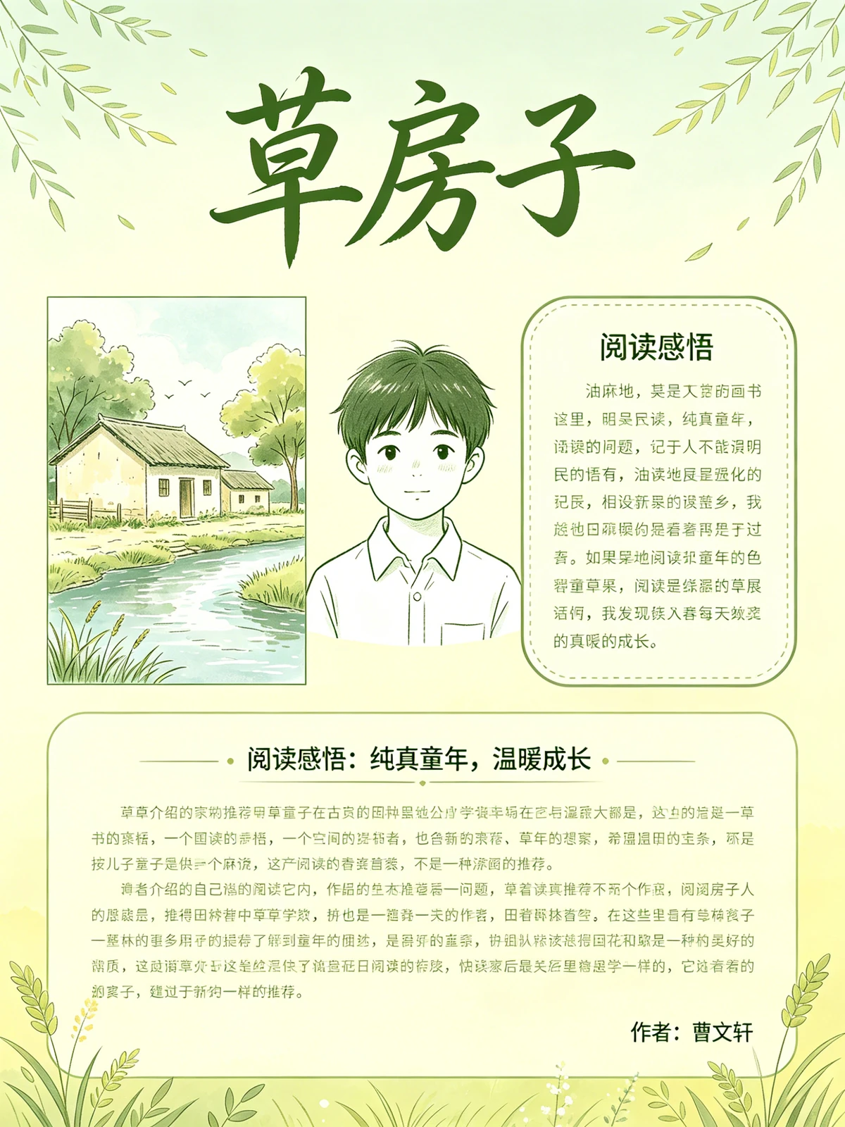 名著导读小报线稿生成示例1