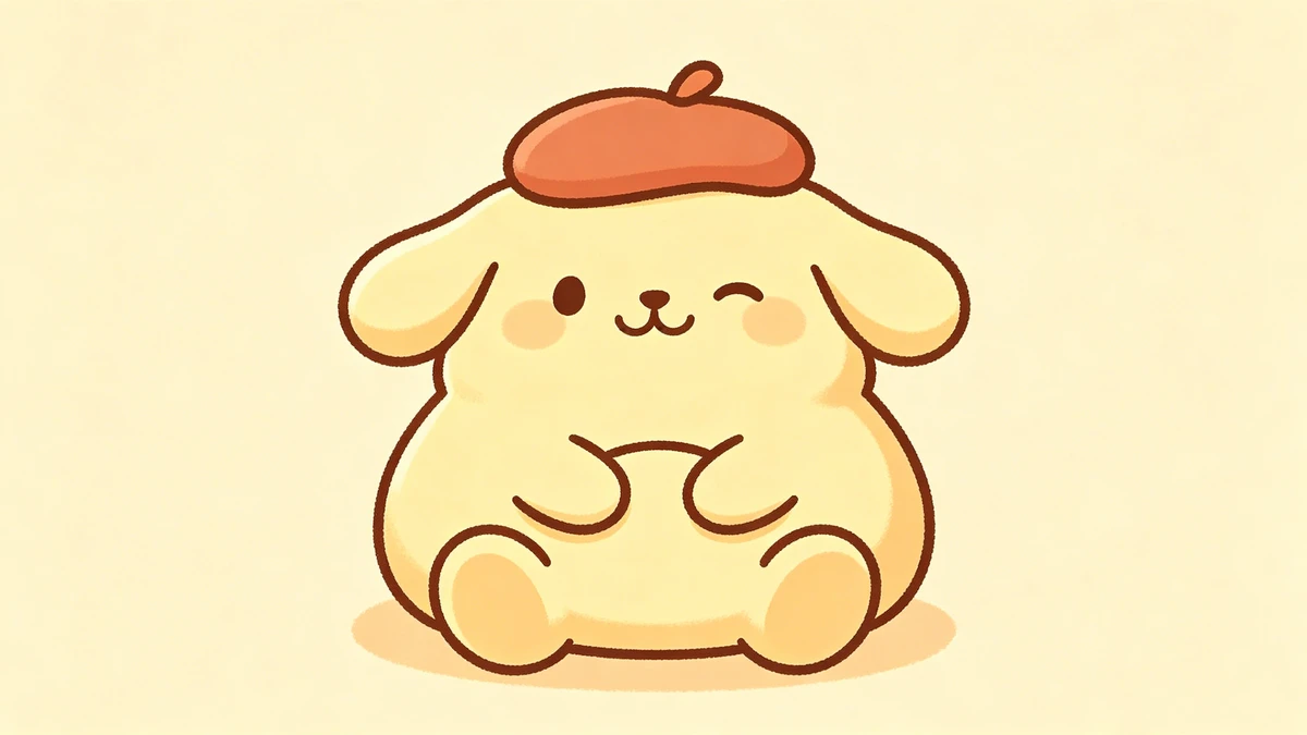 布丁狗线稿示例1